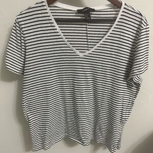 Forever 21+ Black and White Striped T-Shirt